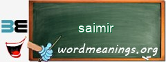 WordMeaning blackboard for saimir